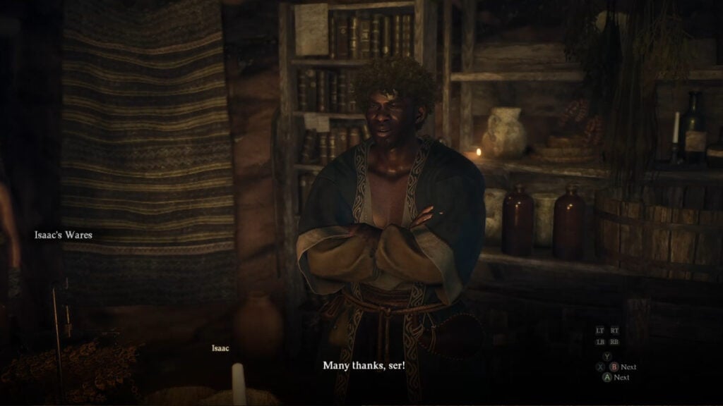 Isaac during the Short-Sighted Ambition quest in Dragon's Dogma 2.
