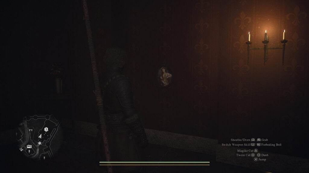 The location of the peephole in Dragon's Dogma 2.