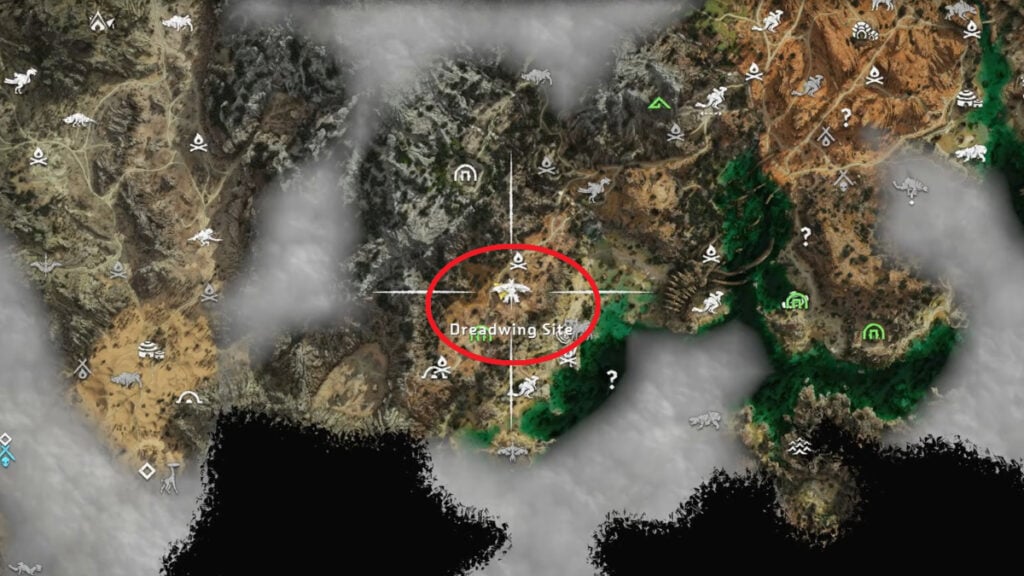 The location of the Dreadwing in Horizon Forbidden West