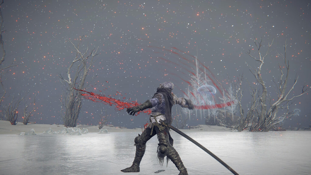 The Tarnished uses the Seppuku Ash of War in Elden Ring.
