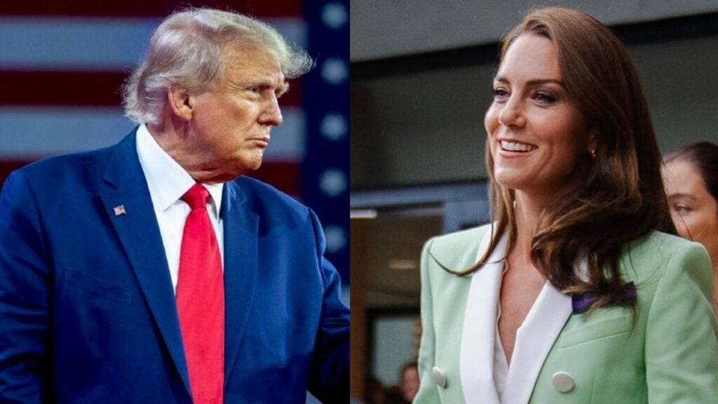 Kate Middleton and Donald Trump photo merge.