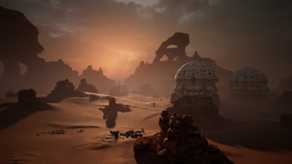 The vast desert in MechWarrior 5: Clans