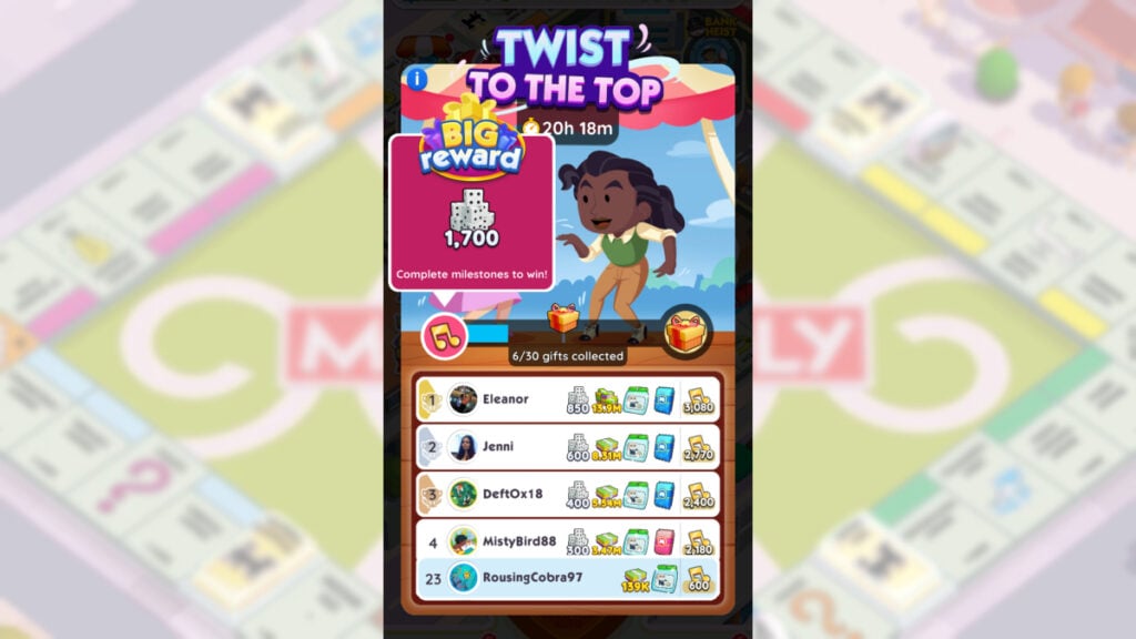 Monopoly Go Twist to the Top Guide (All Event Rewards and Milestones)