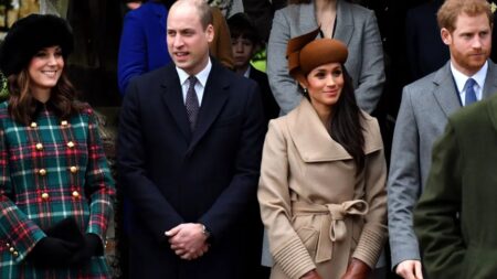 Kate Middleton, Prince William, Meghan Markle, and Prince Harry in 2018