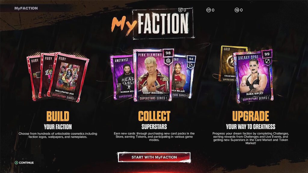 MyFACTION Locker Codes for WWE 2K24