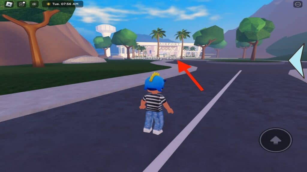 Exact location of Airport, Berry Avenue, Roblox