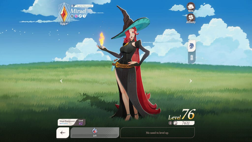 Mirael, as she appears in the character selection screen of AFK Journey. 