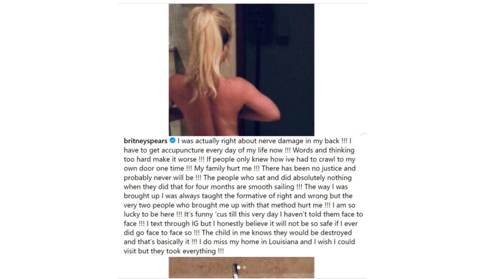 Britney Spears Instagram, Britney Spears and her family