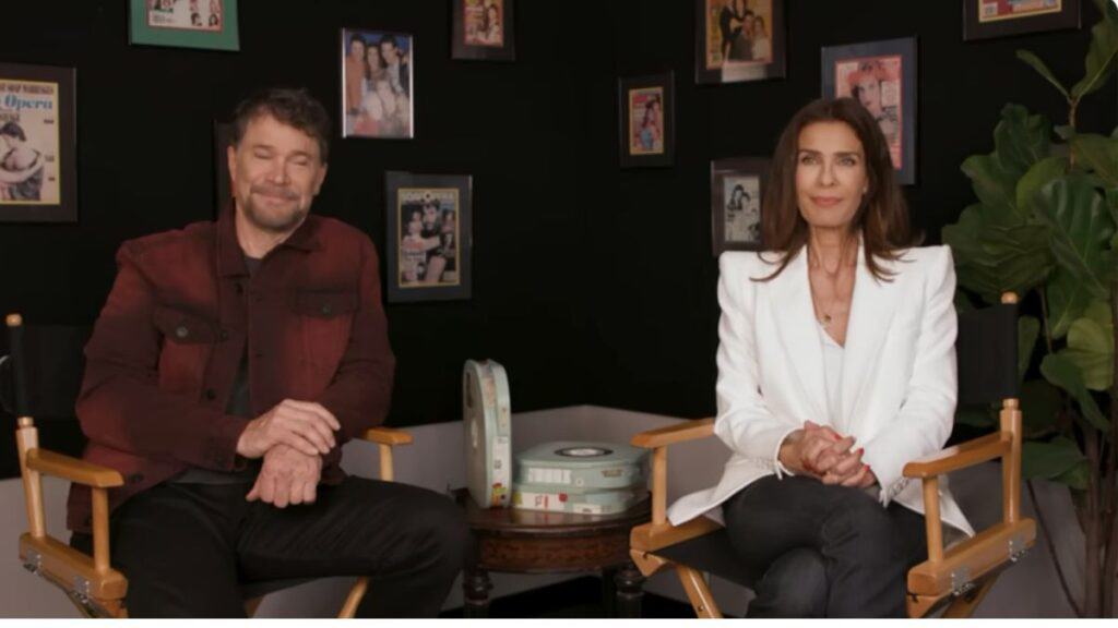 Days of Our Lives stars Peter Reckell and Kristian Alfonso in an on-set interview.