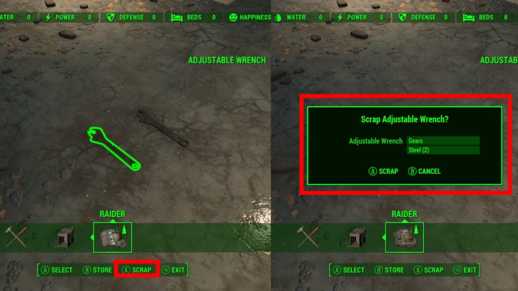 Fallout 4 Scrap Option