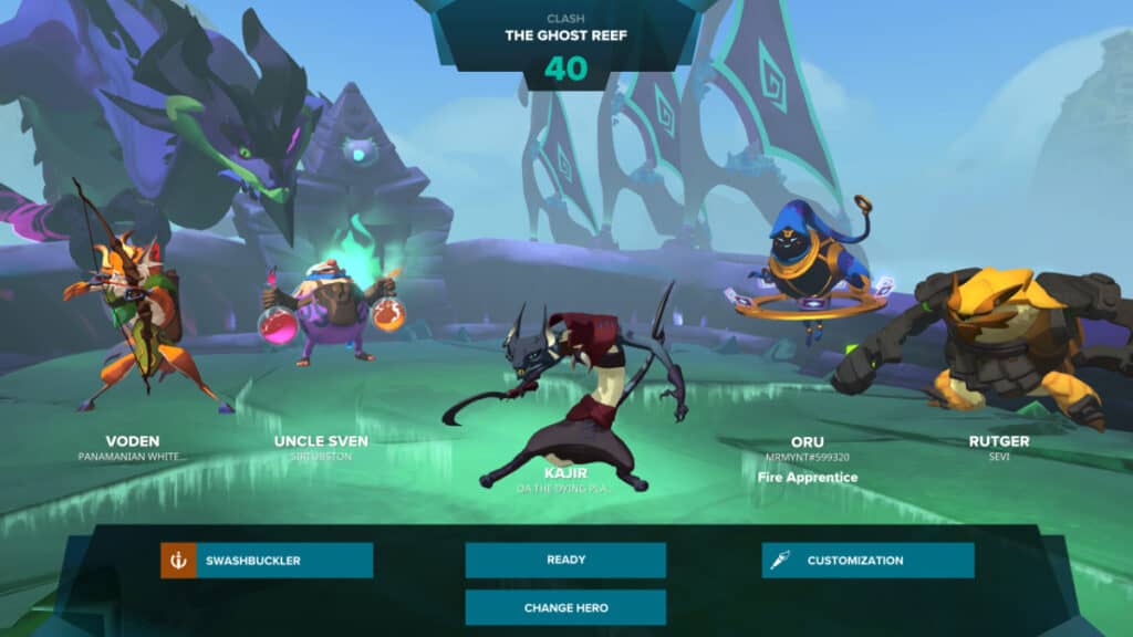 A team assembles for battle in Gigantic: Rampage Edition