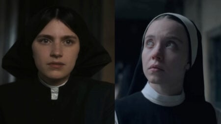 A split image of the nuns from The First Omen and Immaculate, two 2024 horror movies