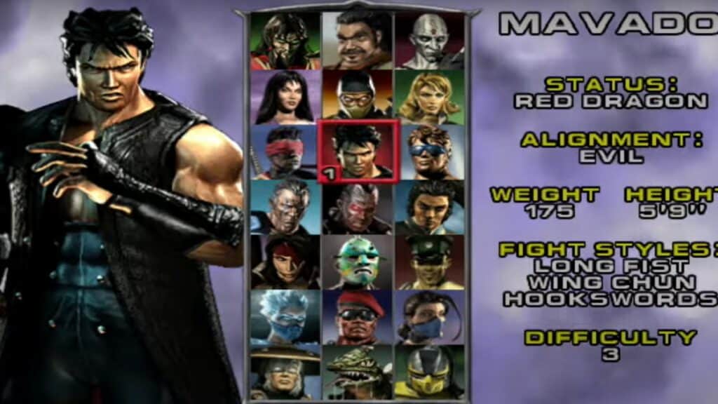 Mavado Mortal Kombat Deadly Alliance