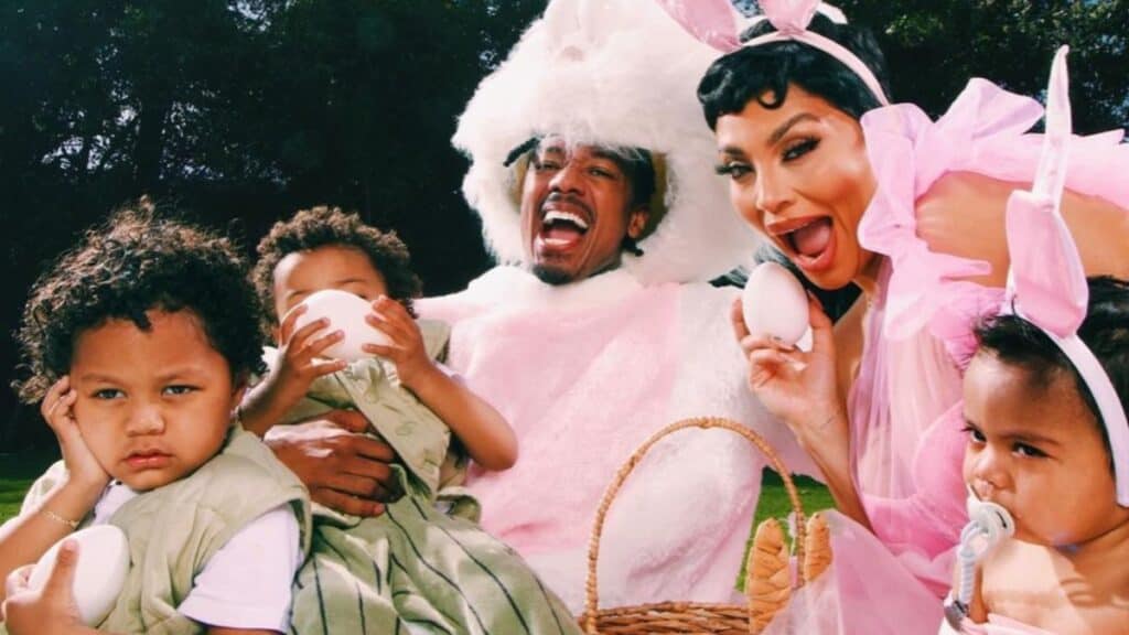 Nick Cannon with kids on Easter