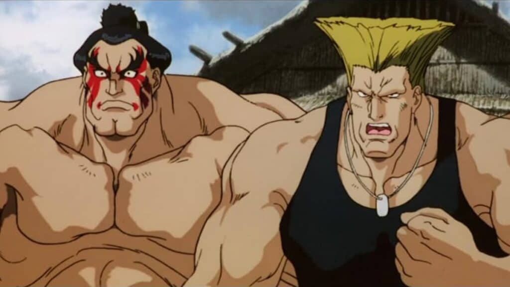 Ken and E. Honda from the Street Fighter 2 animated movie