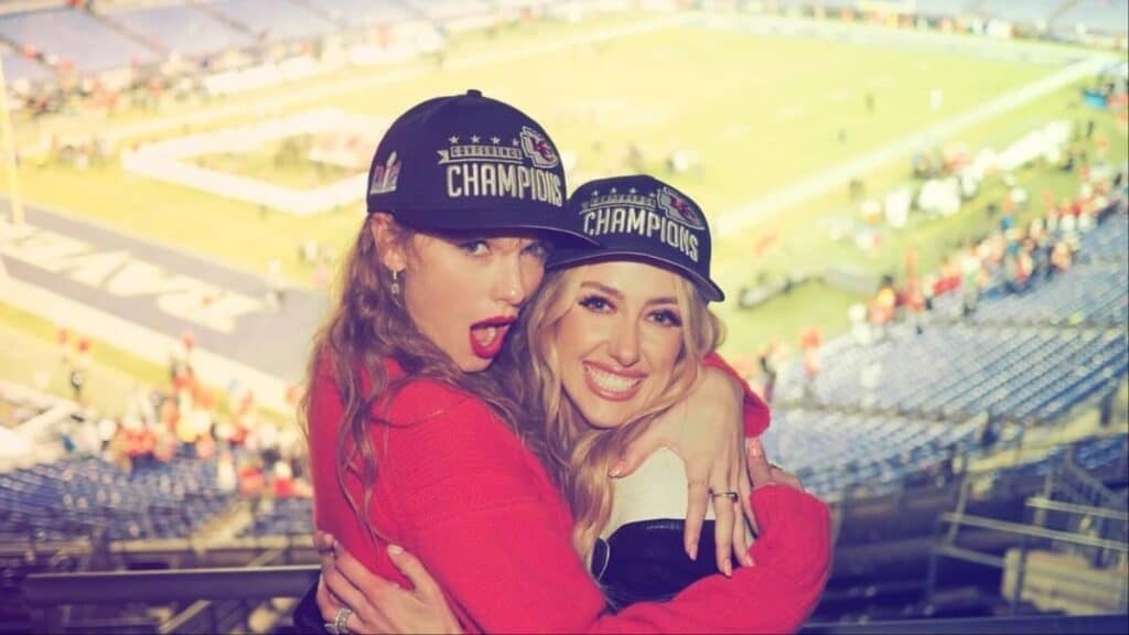 Taylor Swift and Brittany Mahomes at Chiefs game
