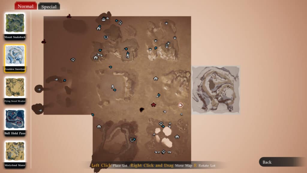 The player adds new tiles to the map