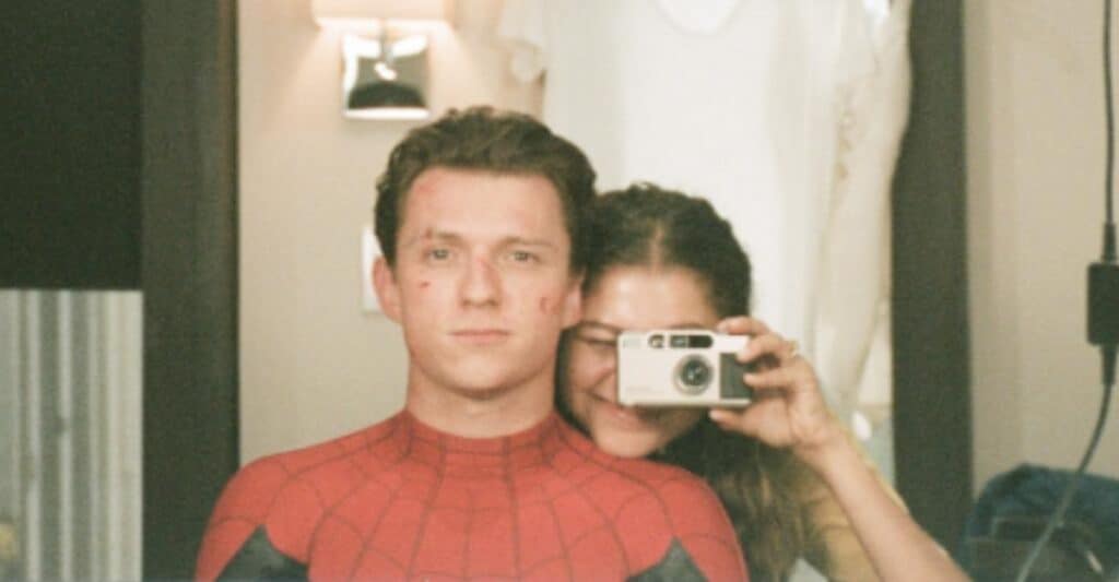 Tom Holland poses for photo
