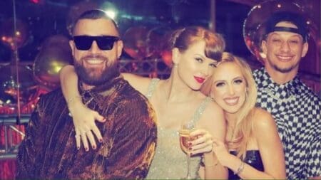 Travis Kelce and Taylor Swift on New Years Eve