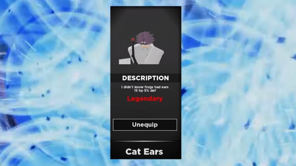 The Cat Ears accessory in Type Soul