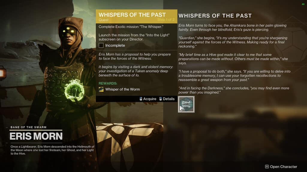 How To Start The Whisper Mission in Destiny 2