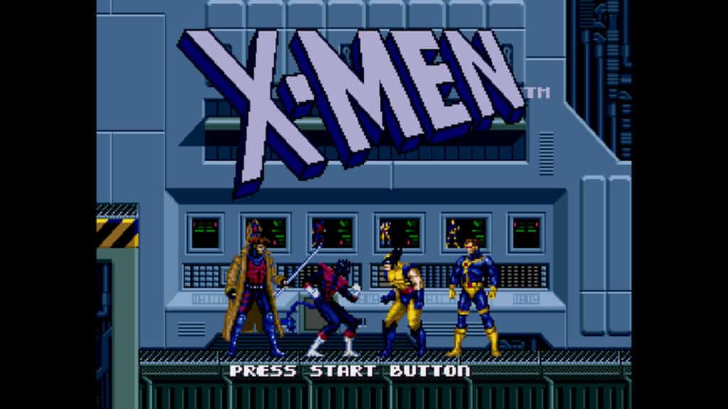The X-Men 1993 main screen.