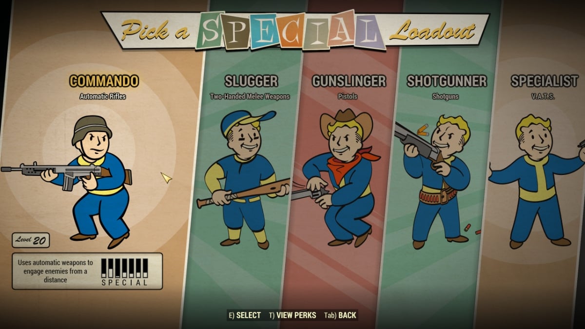 Commando de chargement spécial Fallout 4