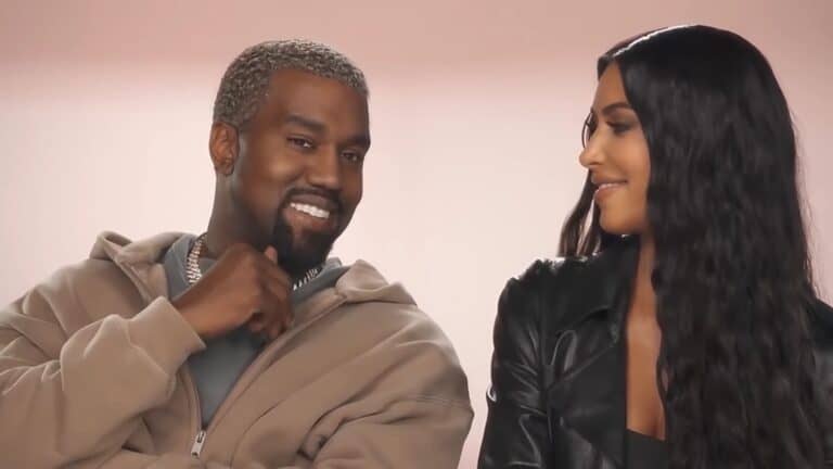Kim Kardashian and Kanye West.