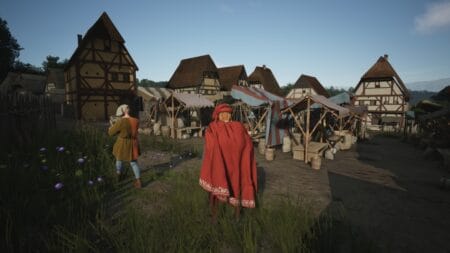 Manor Lords market area screenshot