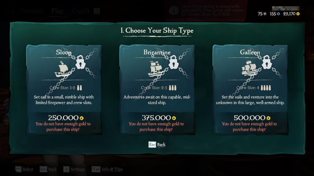 Sea of Thieves: Can You Buy a Ship?