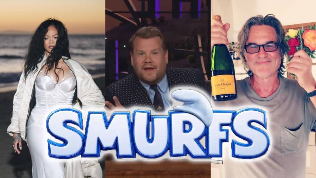 The new Smurfs movie will star Rihanna, James Corden, Kurt Russell, and more.