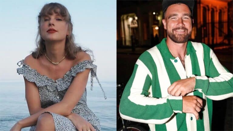 Taylor Swift and Travis Kelce on Instagram.