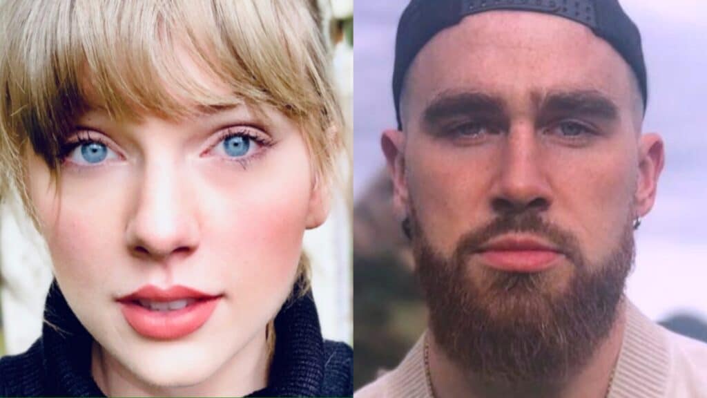 Taylor Swift and Travis Kelce on Instagram.