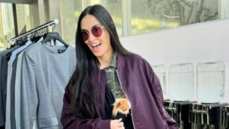 Demi Moore's appearance criticised as she poses with her dog