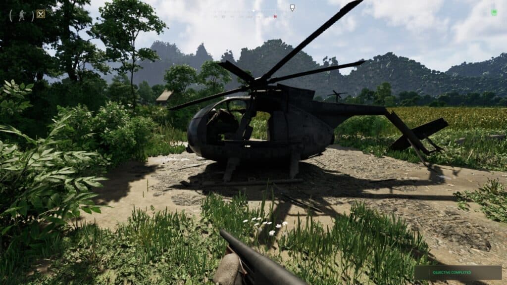 Crashed helicopter