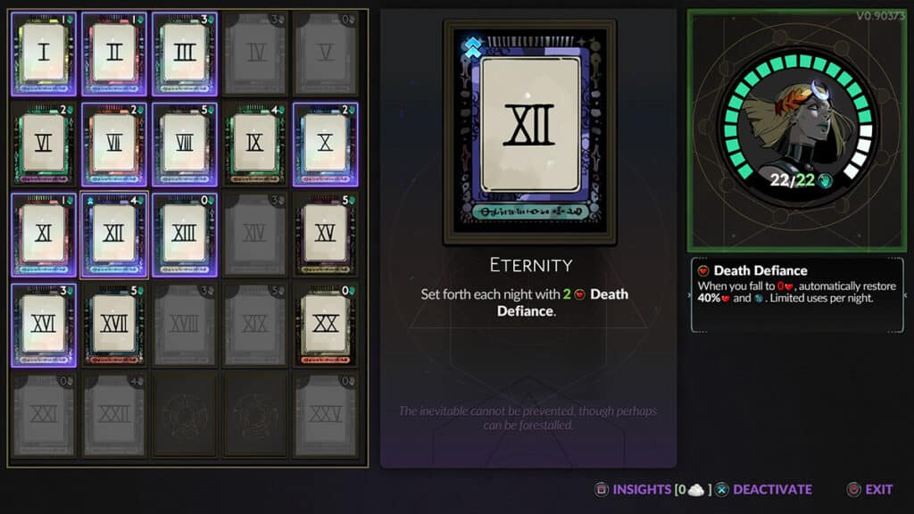 The Eternity Card, as showcased in Hades 2. 