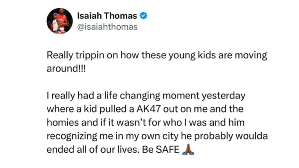 Звезда НБА Исайя Томас рассказывает о почти смертельном опыте с ребенком, вооруженным оружием