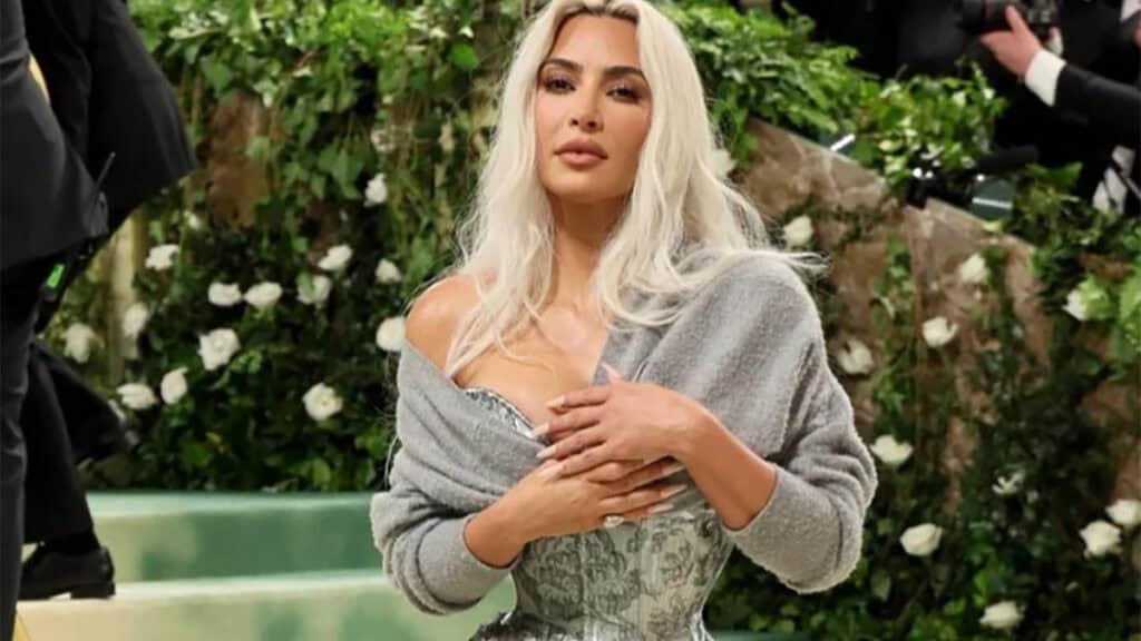 Kim Kardashian Struggles to Fit Into Her Met Gala Dress In New Video