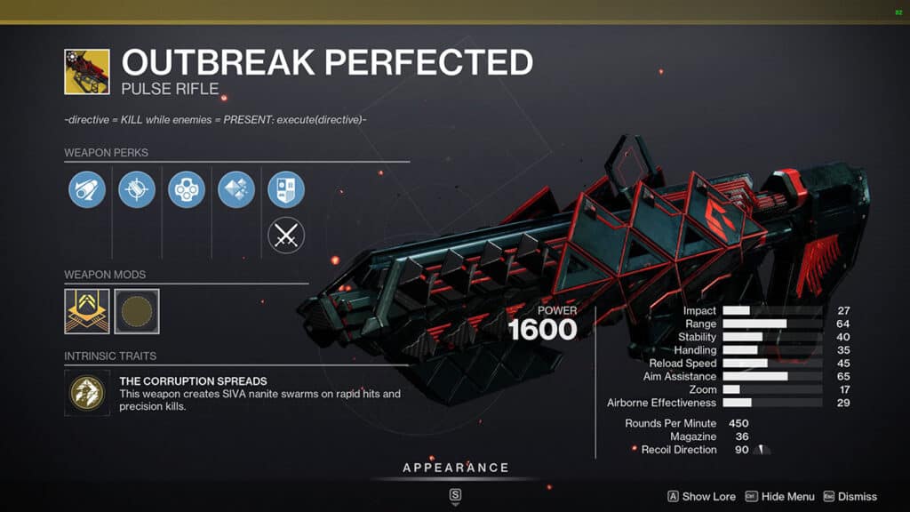 How To Craft Outbreak Perfected in Destiny 2