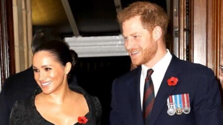 Prince Harry and Meghan Markle at a royal event.