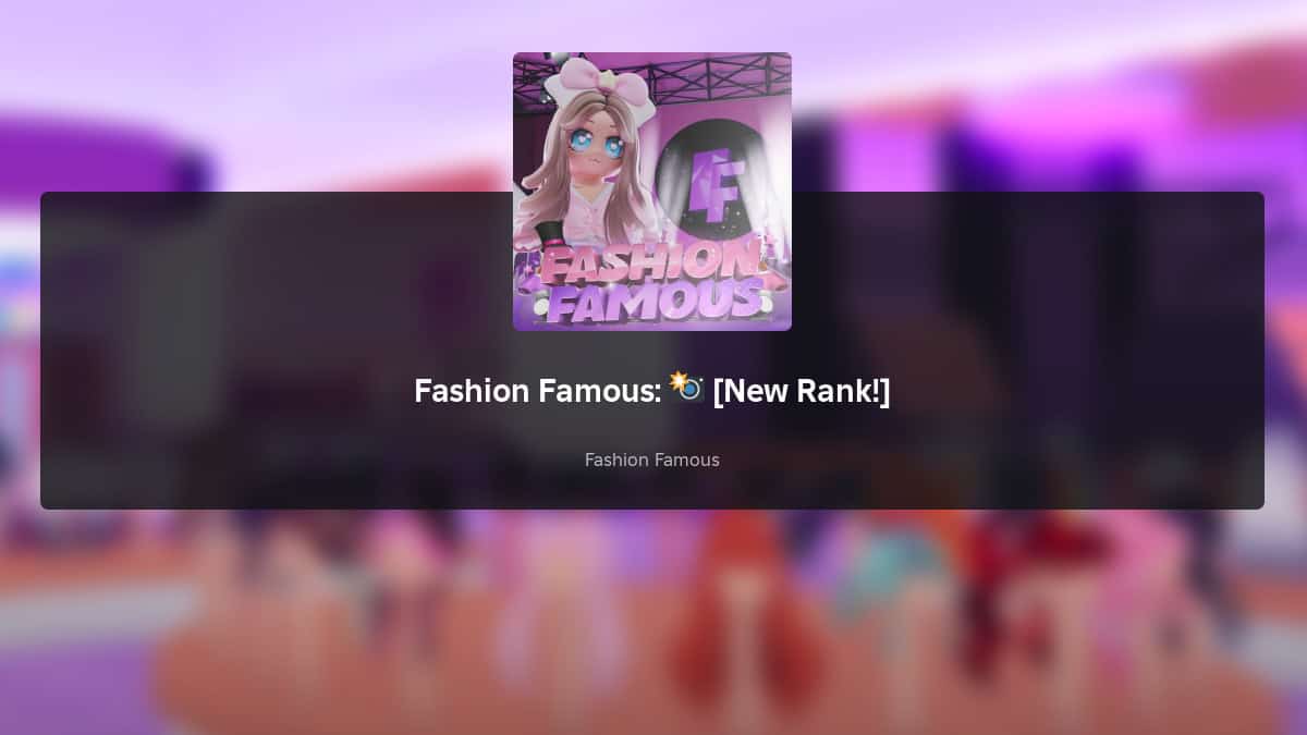 Roblox: Fashion Famous Codes (May 2024)