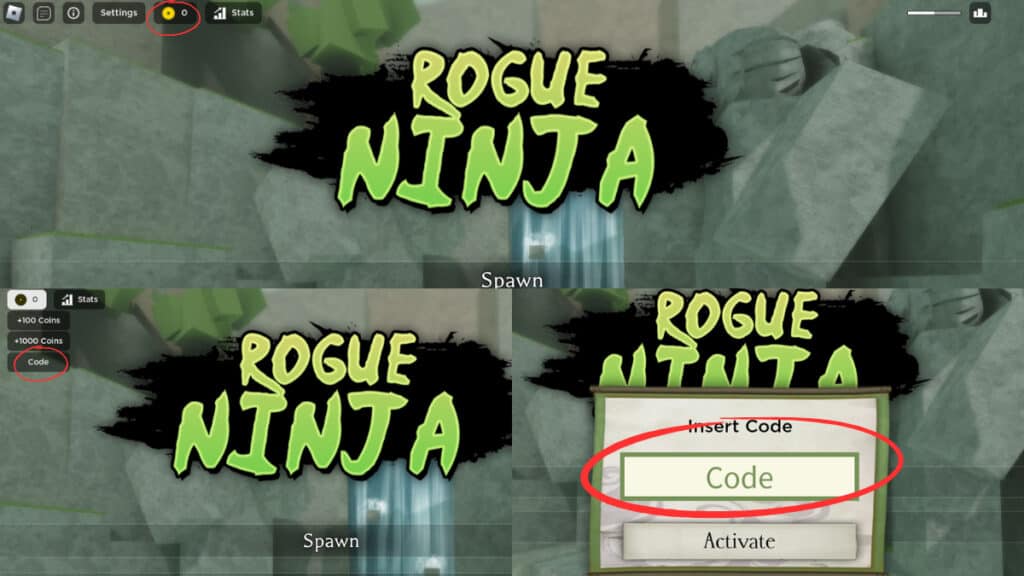 codes for rogue ninja