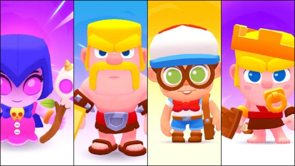 Four characters from Squad Busters