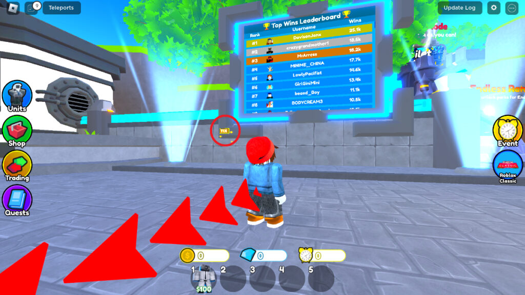 The Tix on the Trading Plaza Leaderboard in Toilet Tower Defene Classic Event