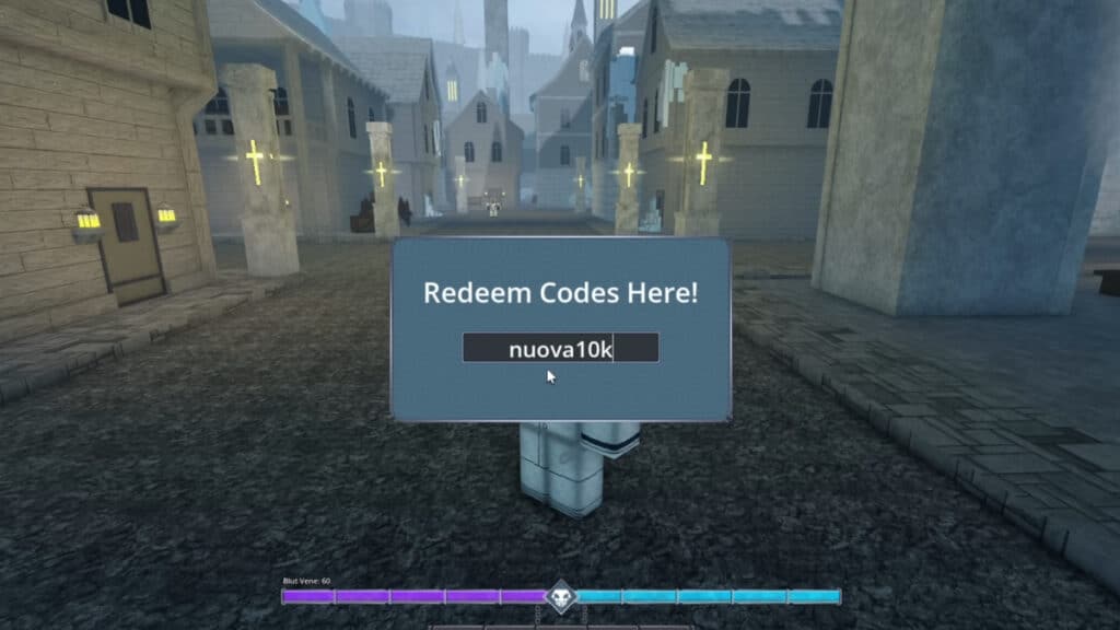 A player redeems a code to get legendary eye rerolls in Type Soul