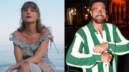Taylor Swift and Travis Kelce show off PDA