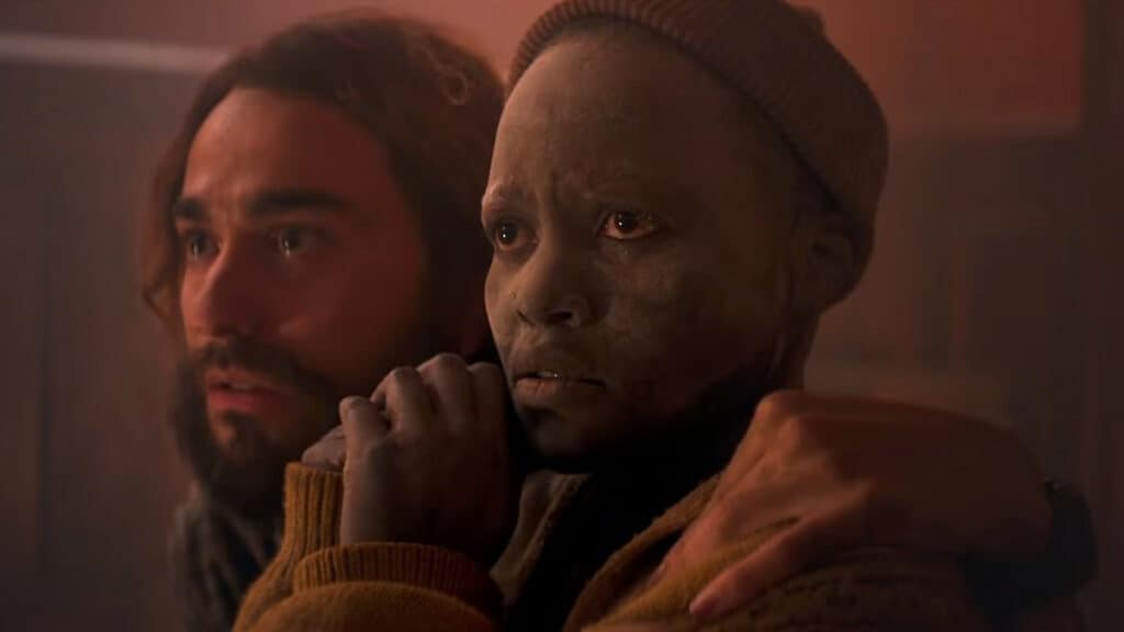 Lupita Nyong'o and Alex Wolff in A Quiet Place: Day One.