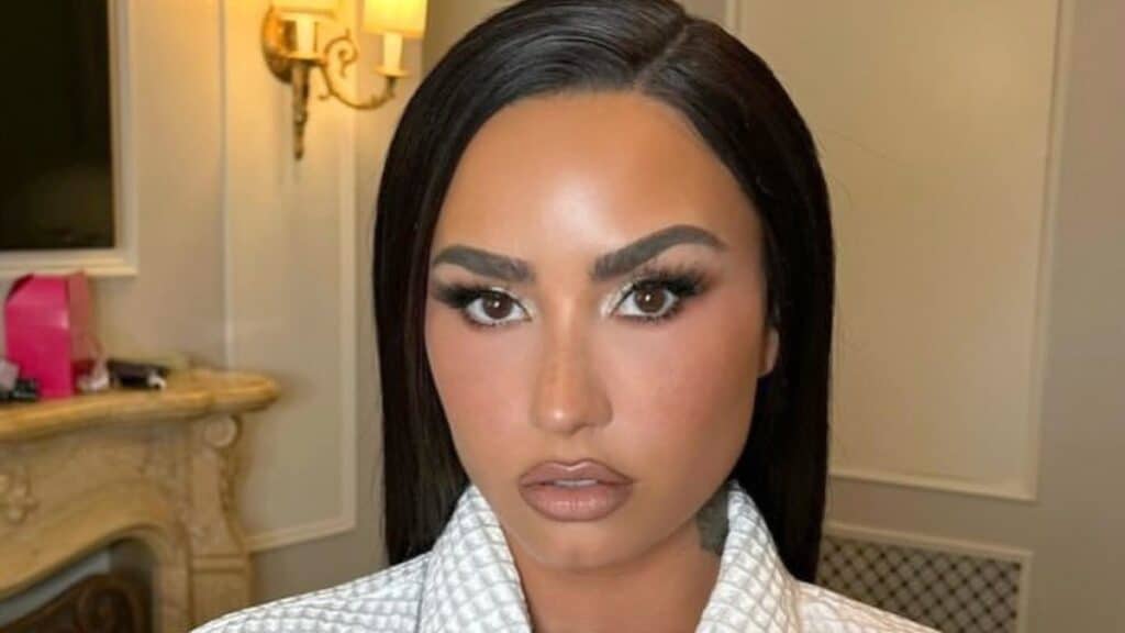 Demi Lovato poses close up