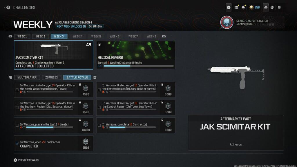 How To Unlock JAK Scimitar Kit in Warzone and MW3 Season 4