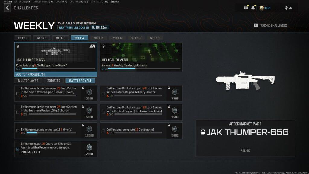 Unlock JAK Thumper-656 Challenges